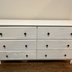 White 6 Drawer Dresser 