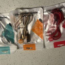 Cellphone Charger Nylon, Micro ,type c ,lightning 