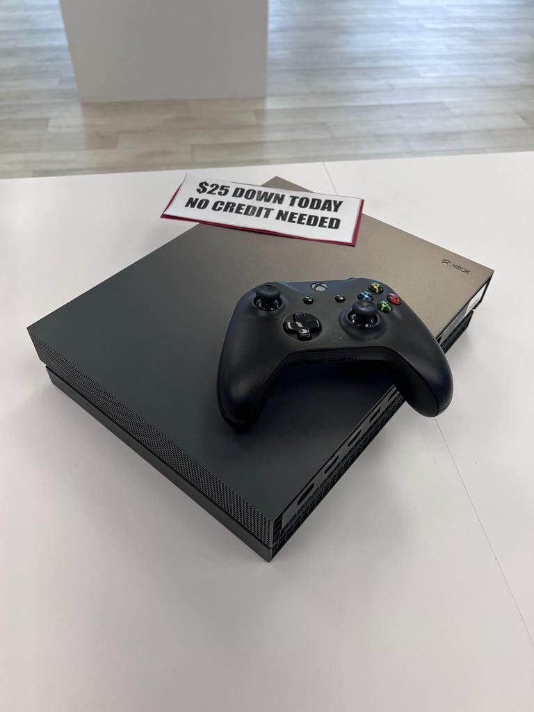 Microsoft Xbox One X 1TB Gold Rush Edition-$25 To Take It Home Today 