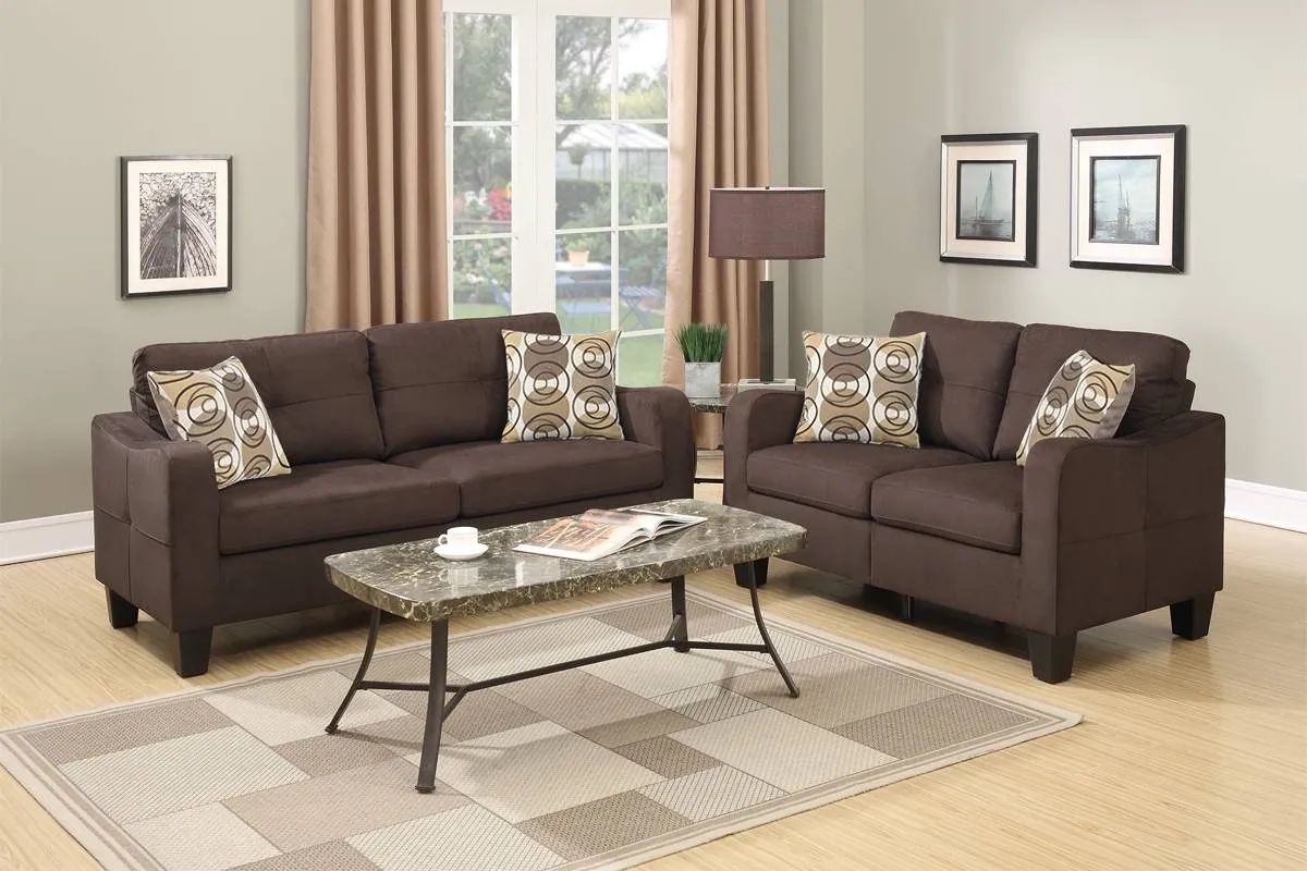 Shop Now And Pay Later! 2 PCS Maybelle Collection Sofa and Loveseat set-Available in 3 colors Now 649.00 Free Delivery π