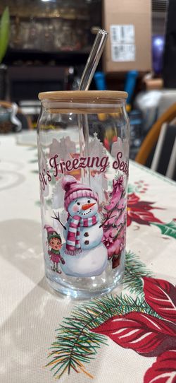 Pink Christmas Cup