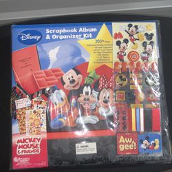 Disney Mickey Mouse & Friends Scrapbook Album & Organizer Kit NEW Factory Sealed
