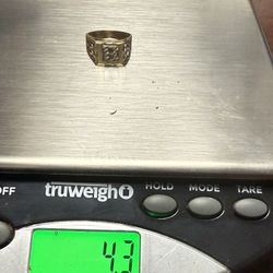 10k Gold “B” Ring