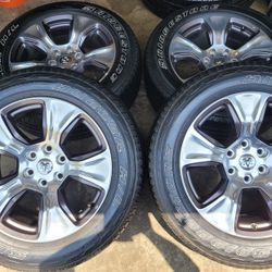 DODGE RAM -Stock 20 inch rims and tires ALL MATCHING -BRIDGESTONE DUELER H/L ALENZA 275/55/20 rines