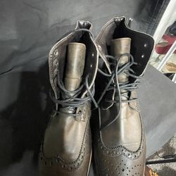 Alpine Swiss AlpineSwiss Geneva Mens Ankle Boots Brogue Medallion Wing Tip LaceUp Dress Shoes