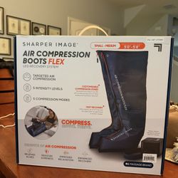 Brand New Sharper Image Air Compression Boots Flex Leg Recovery System (S/M)