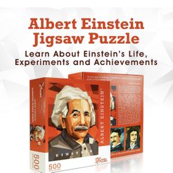 Albert Einstein Jigsaw Puzzle | 500 Piece Science Puzzle with Educational Explanation