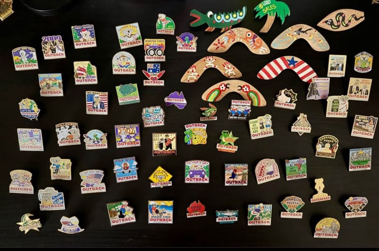 Outback Steakhouse Pin Collection Lot Of 57 