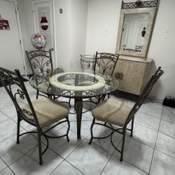 Marble Living Room Set With Buffet Table