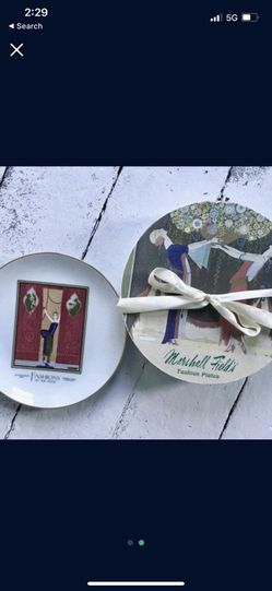 Set Of four Marshall Fields Decorative Plates