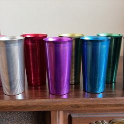 MCM West Bend Aluminum Drinking Glasses 