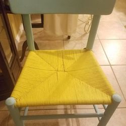 Antique vintage wood and cane chair.