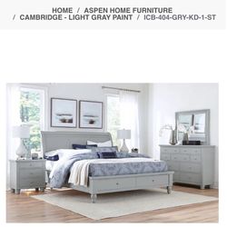 Aspen Cal King Bed With 2 Stand And 1 Dresser 