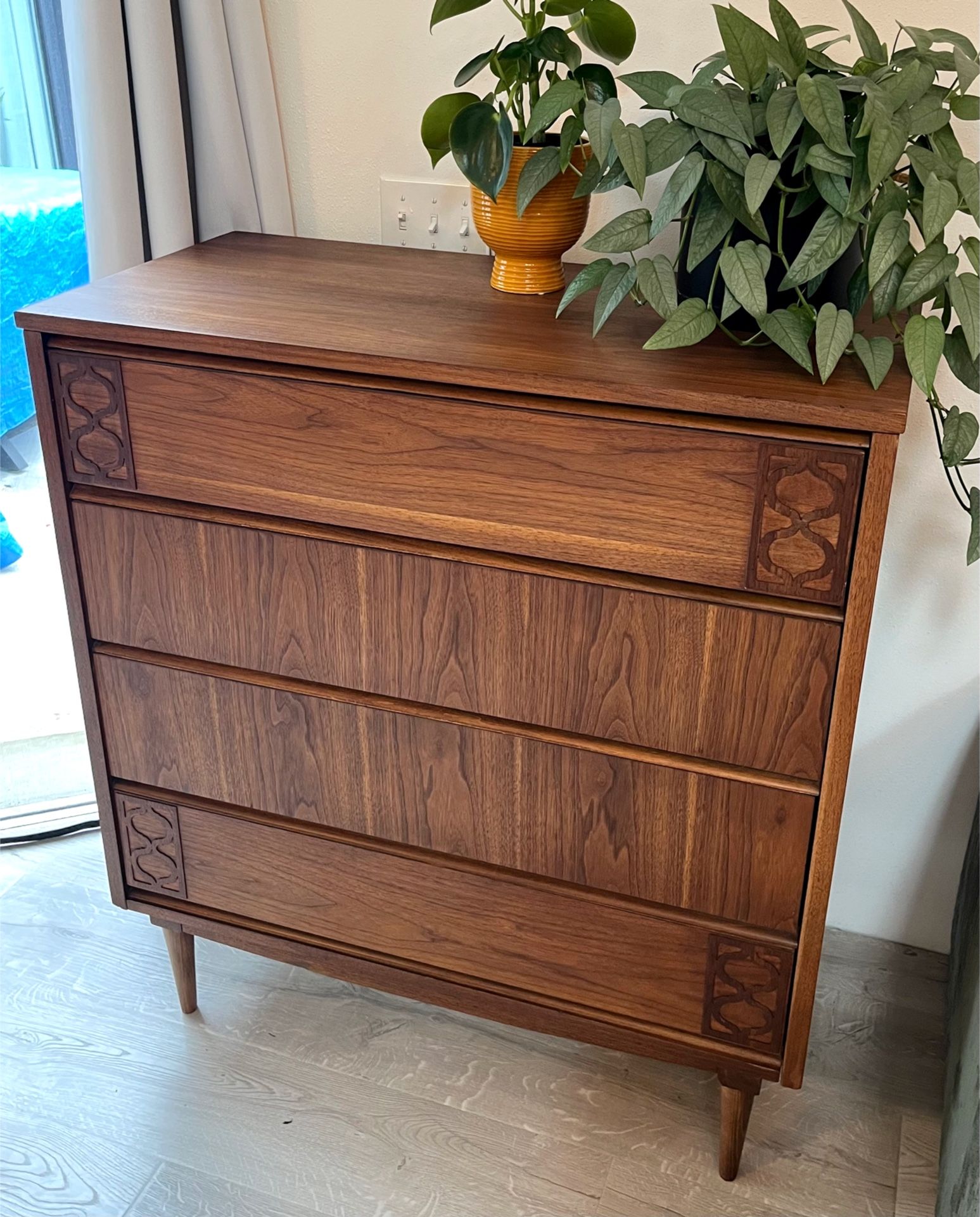 Mid Century Modern Walnut Dresser
