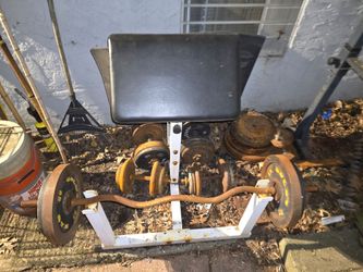 Moving sale, a lot of weights, bars, workout benches $100