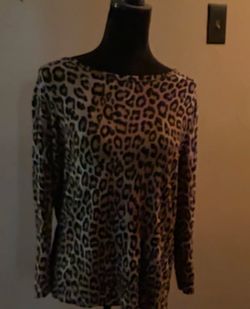 Leopard Print Long Sleeve Top – Women’s XL