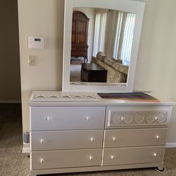 Wood Dresser, Mirror