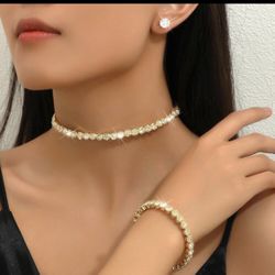 Set Dr Collar Con Aretes Y Brazalete Para Mujer 