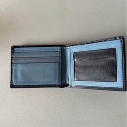 Black/Blue Calvin Klein Leather Wallet