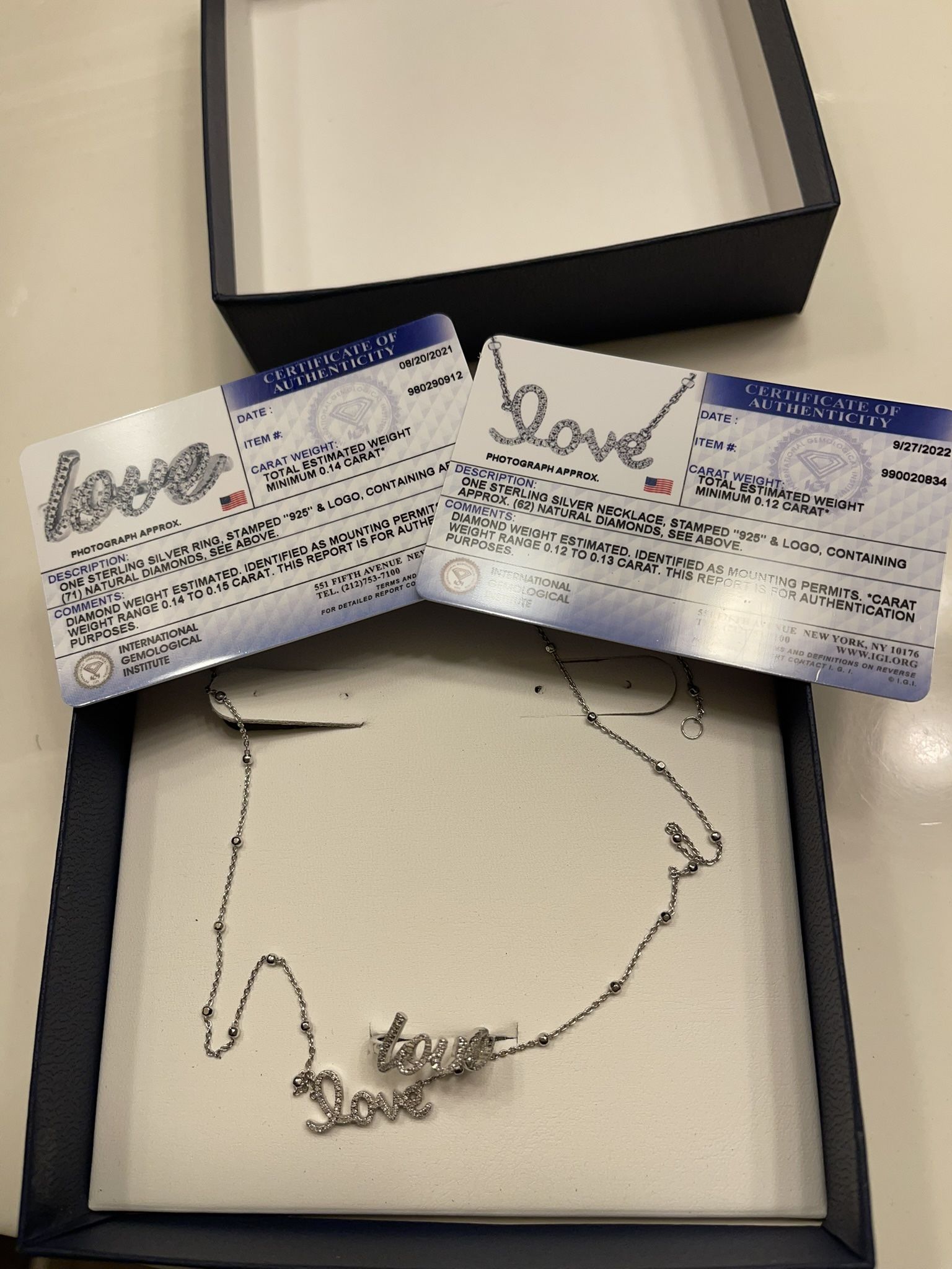 Diamond Ring And Necklace Set