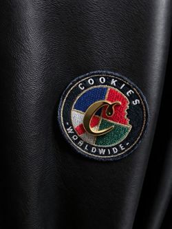 Cookies SF Black Faux Leather Jacket (3XL) – Light Wear, Minor Cracking