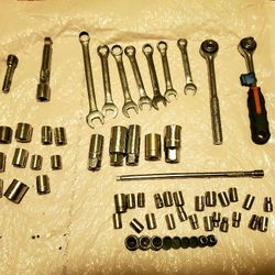 Assorted Sockets And Wrenches