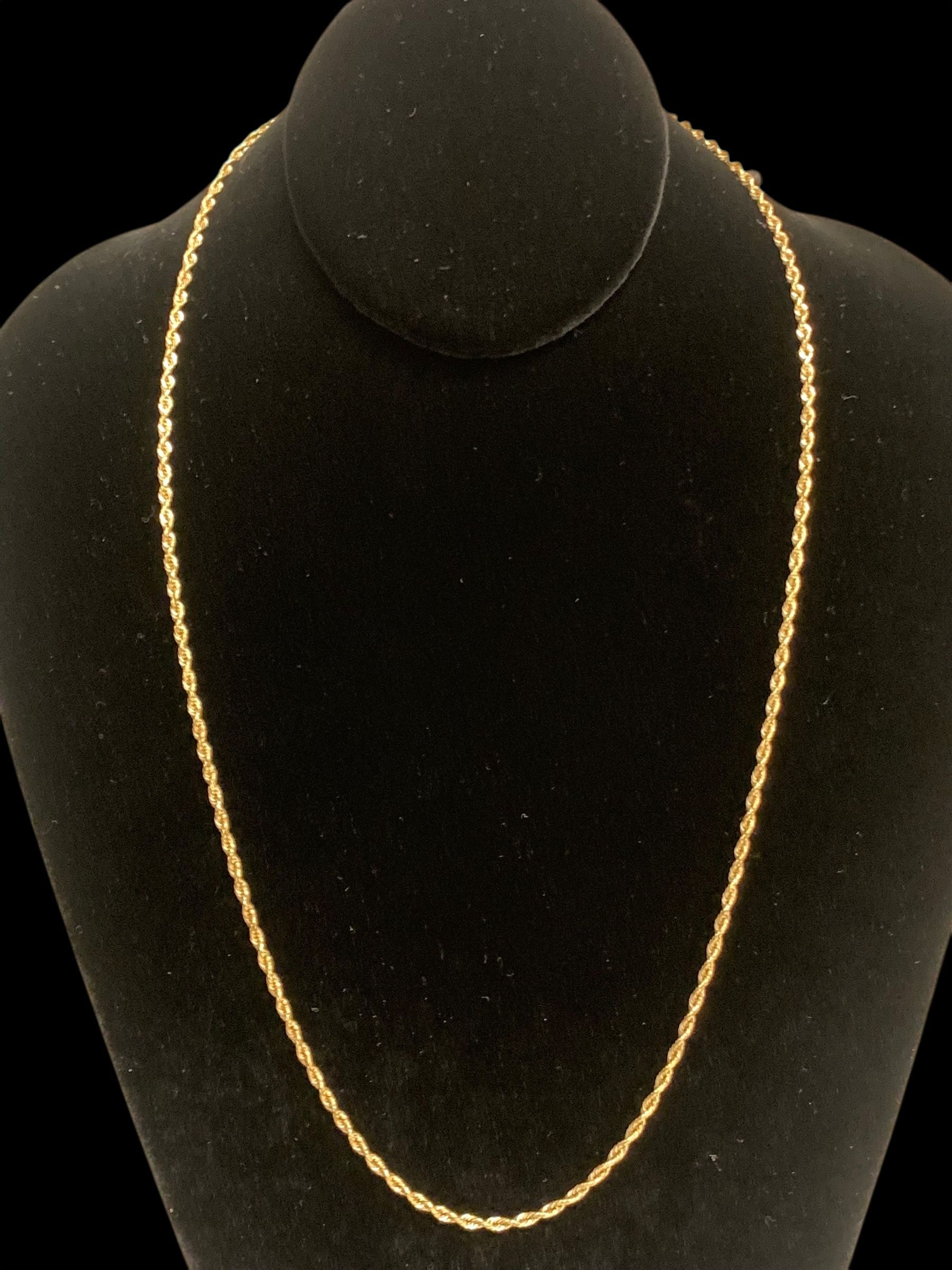 21" Gold rope chain #31331