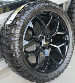 22” Chevy Silverado GMC Sierra Replica Wheels & Tires Off-Road Tahoe Yukon Escalade Suburban Rines Y