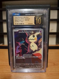 Team Rocket's Mimikyu CGC Pristine 10 Pokémon Card