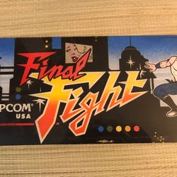 Final Fight Original Arcade Video Game Plexi Marquee Sign Header