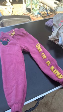 Kids Minnie Mouse Sweatpants Pink One of a Kind