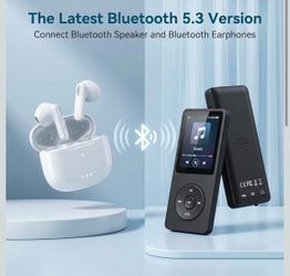 64GB MP3 Player with Bluetooth 5.3 Earphones Included