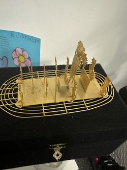 EL ZIPA PRECOLUMBIAN ART REPRODUCTION , 18k GOLD PLATED , 1994