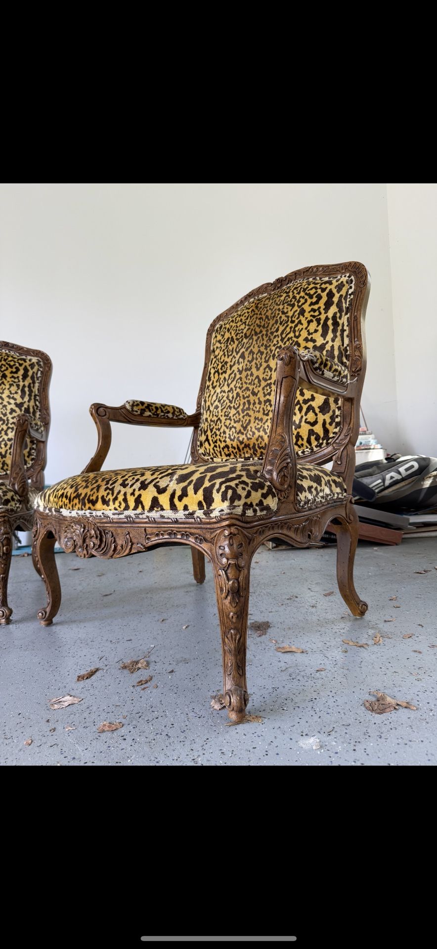 Leopard Antique Chair