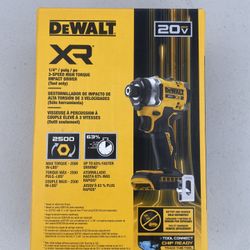 High Torque DCF860 XR 3 Speed Impact Driver (Tool Only)