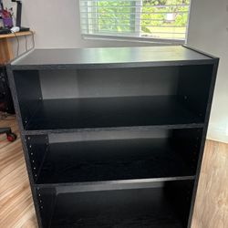 3 Shelf Bookcase-Black
