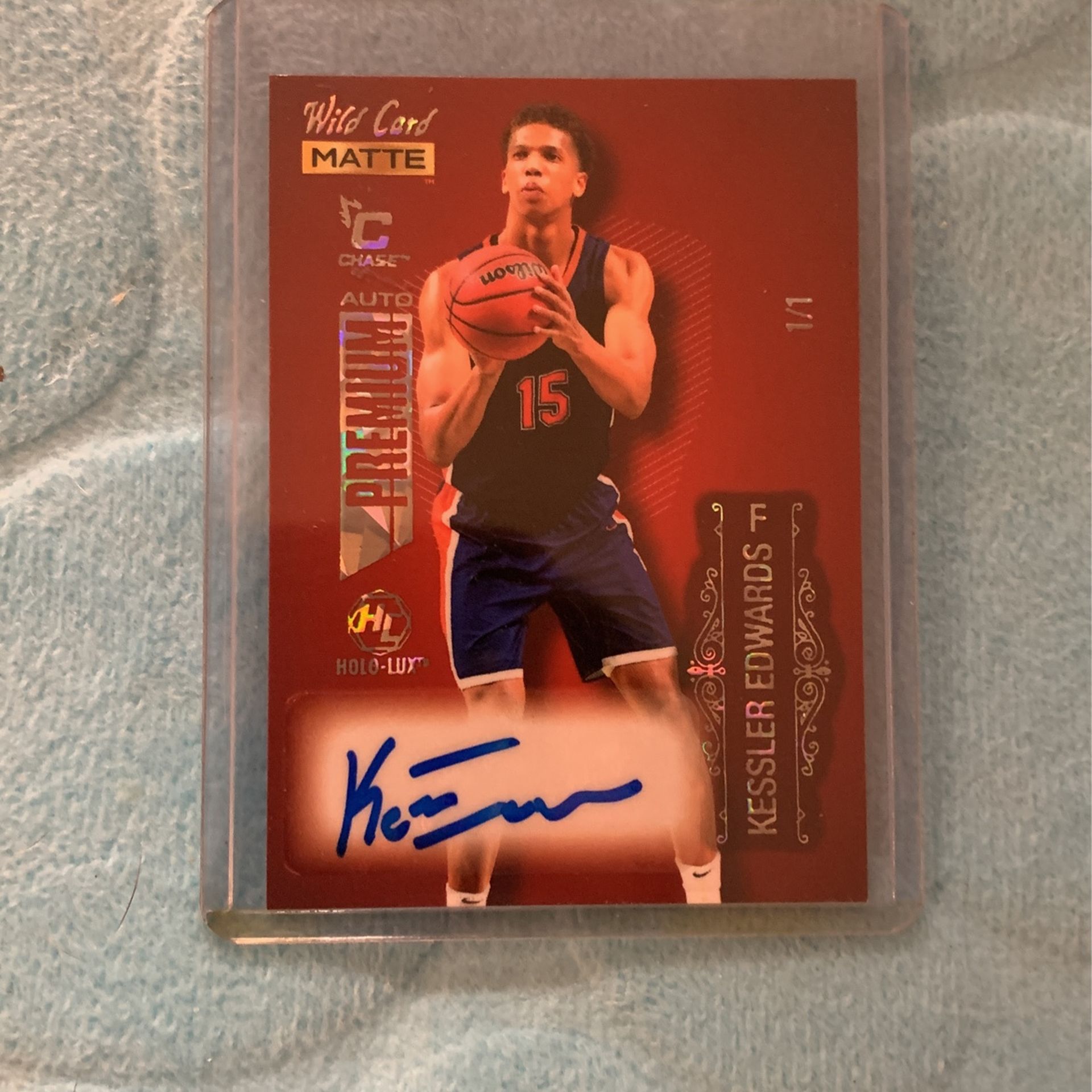 2022 Wild Card Matte Kessler Edwards #MB-A Autographed 1/1 Holo-Lux Basketball Card