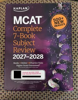 MCAT Complete 7-Book Subject Review 2027–2028 | Biggest Update Ever: 500+ New Images & All-New CARS Book | 3 Practice Tests (Kaplan Test Prep)