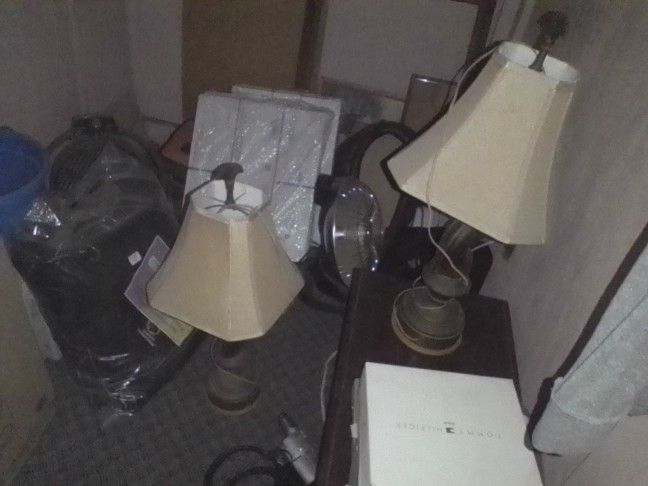 Antique Brass Horse Lamps