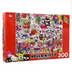 Sanrio HELLO KITTY & Friends Town 300 piece Jigsaw Puzzle with Poster New