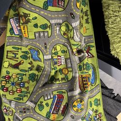 ToyVelt Kids Carpet Playmat Car Rug - Educational Road Traffic Carpet Multi Color Play Mat - X- Large