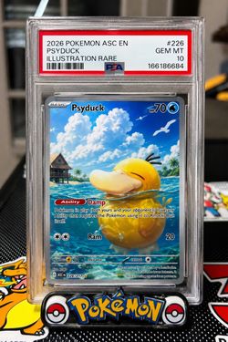 PSA 10 Psyduck Illustration Rare Pokemon Card 226/217