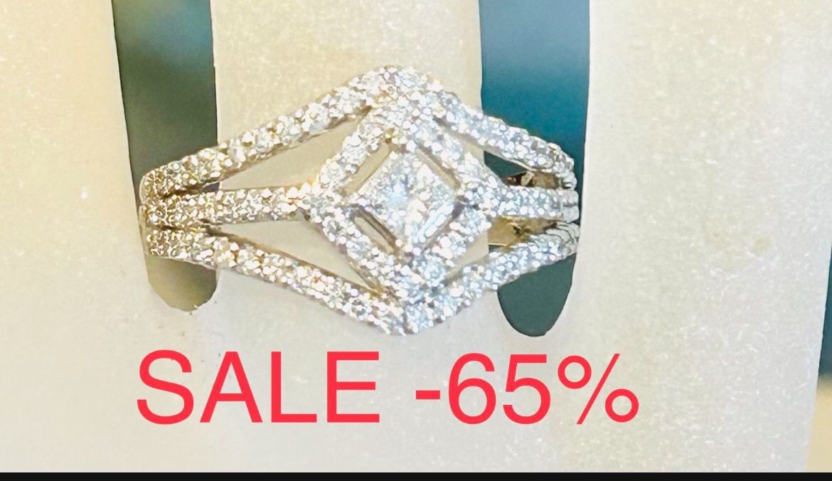 Engagement/ Anniversary/ Fashion Ring NATURAL DIAMONDS 18 K Gold π SALE -65% Appraisal Is From When Gold Was $1500 Now Its $4000