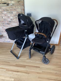 Nuna Mixx Stroller With Bassinet And Stand Black