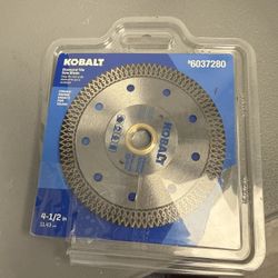 Kobalt 4-1/2" Turbo Mesh blade 4-1/2-in Wet/ Dry Turbo Rim Diamond Saw Blade