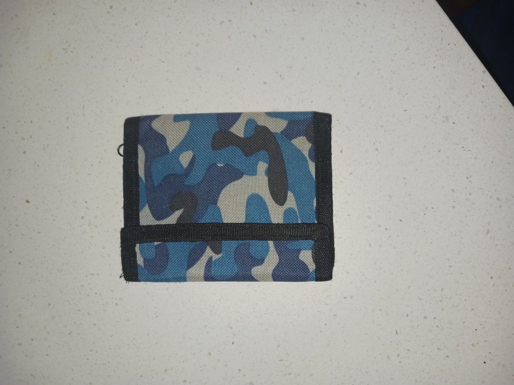 Blue Camo Wallet