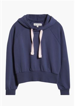 City Blues Crop Cotton Hoodie Navy Women’s size Medium