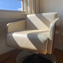 White Leather Armchair