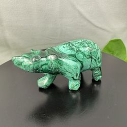 Rare Crystal Malachite Bear