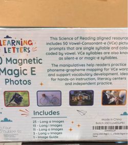 Learning Letters Magnetic Magic E Photos Set